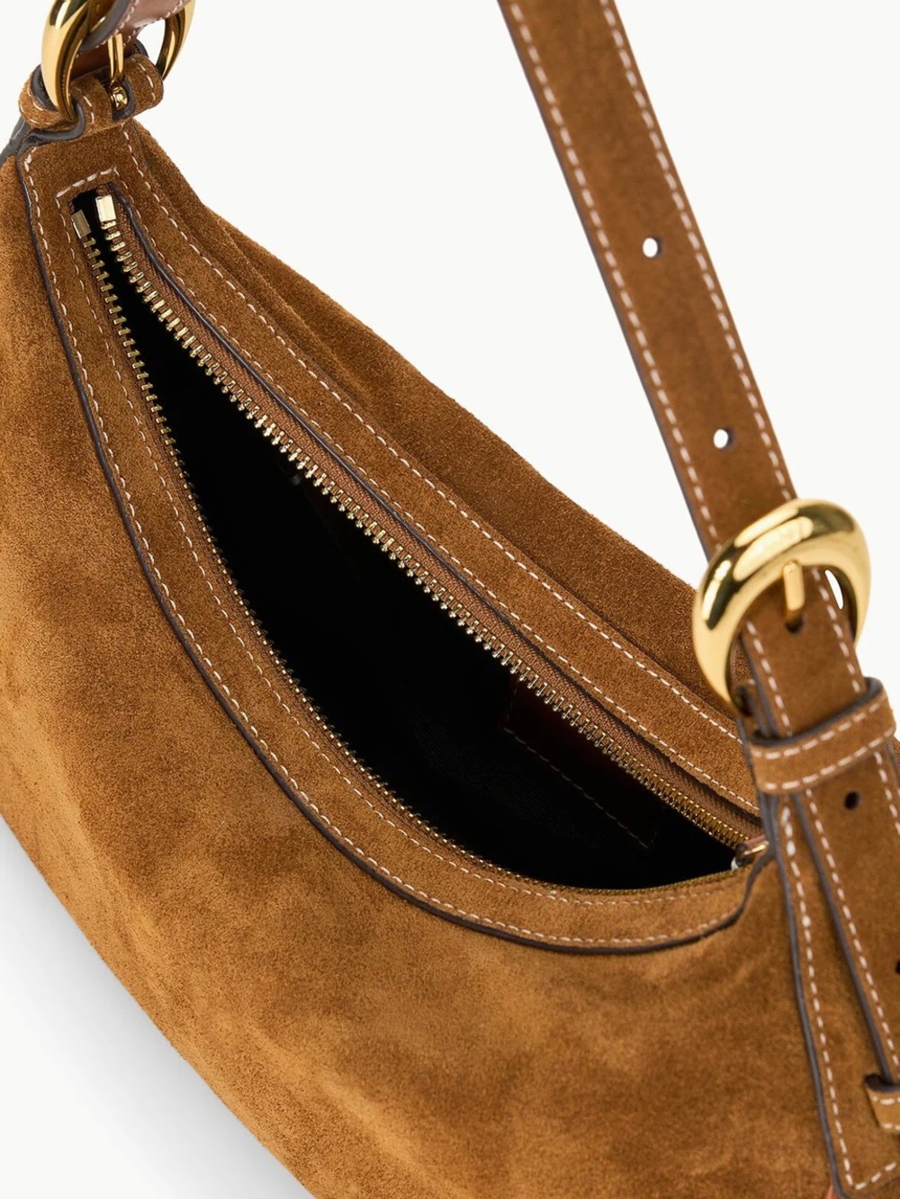 STAUD PINE SHOULDER BAG TAN SUEDE - Picture 2 of 6